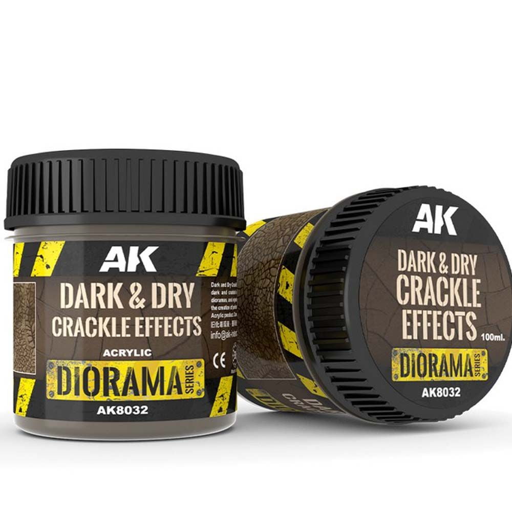AK Diorama: Dark & Dry Crackle Effects - 100ml (Acrylic)