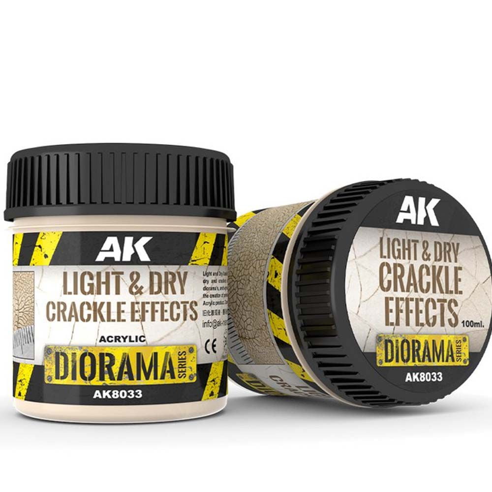 AK Diorama: Light & Dry Crackle Effects - 100ml (Acrylic)