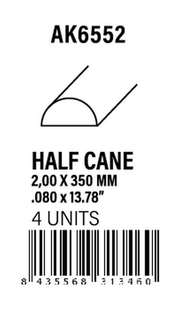 Half Cane 2.00 x 350mm - Styrene Strip