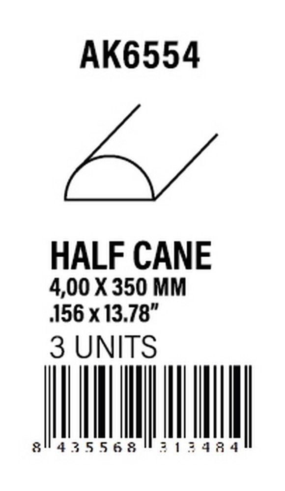 Half Cane 4.00 x 350mm - Styrene Strip