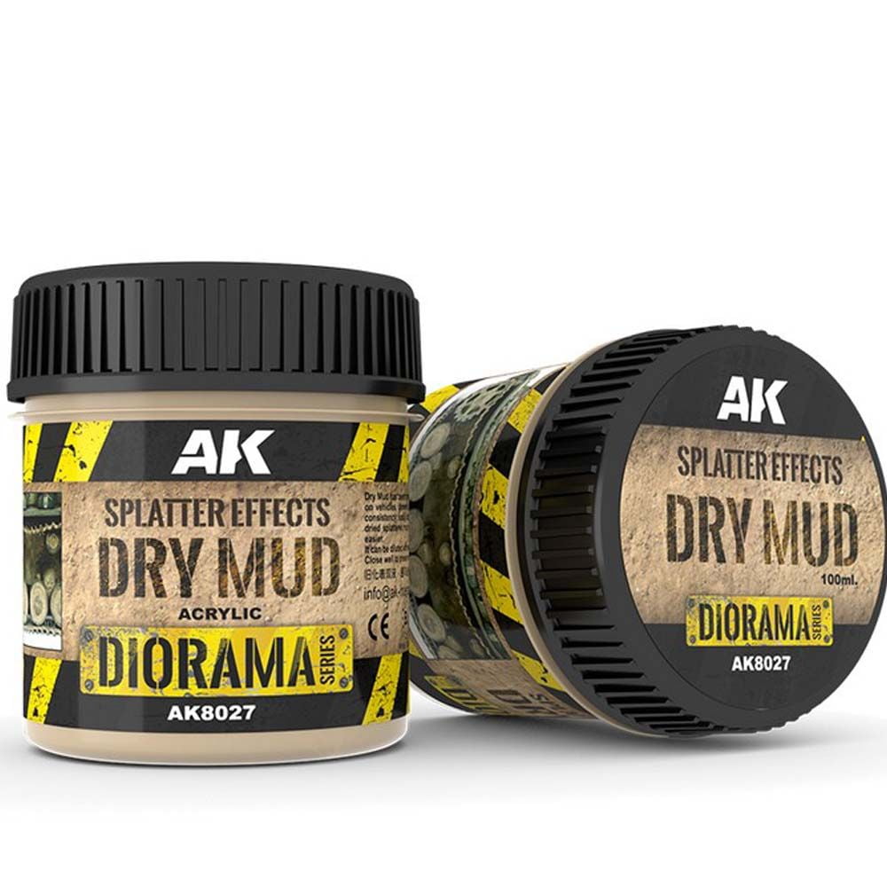 AK Diorama: Splatter Effects Dry Mud - 100ml (Acrylic)