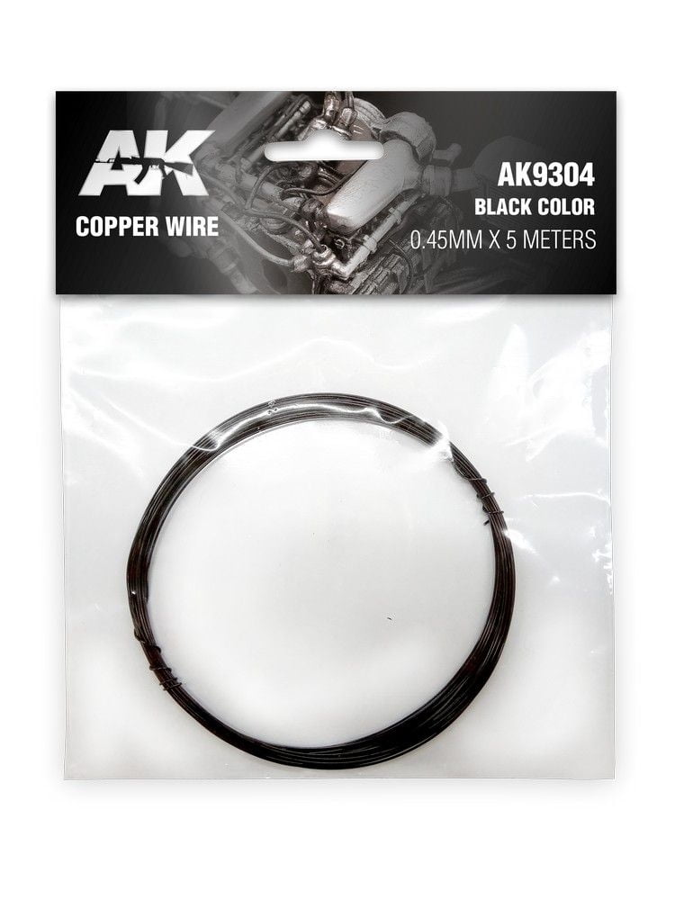 AK Accessories: Copper Wire 0.45mm X 5 Meters Black Color