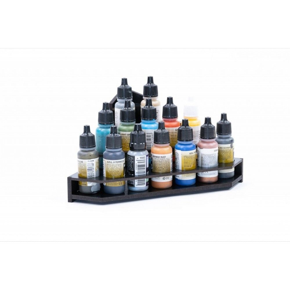 Black Paint Rack: End Piece Colour Shelf (Dropper)