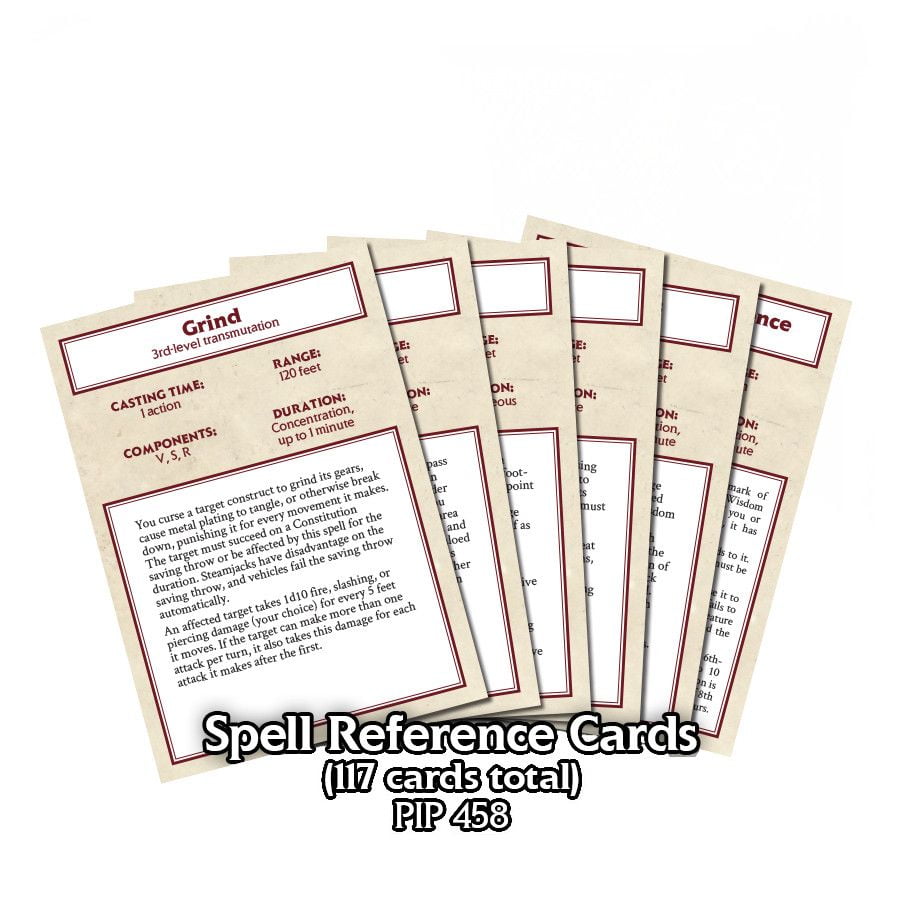 Iron Kingdoms Roleplaying Game - Spell Reference Card Deck