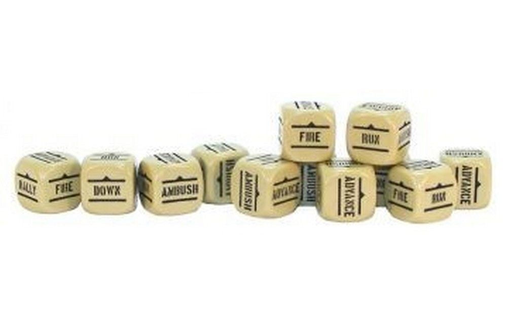 Bolt Action Orders Dice - Sand