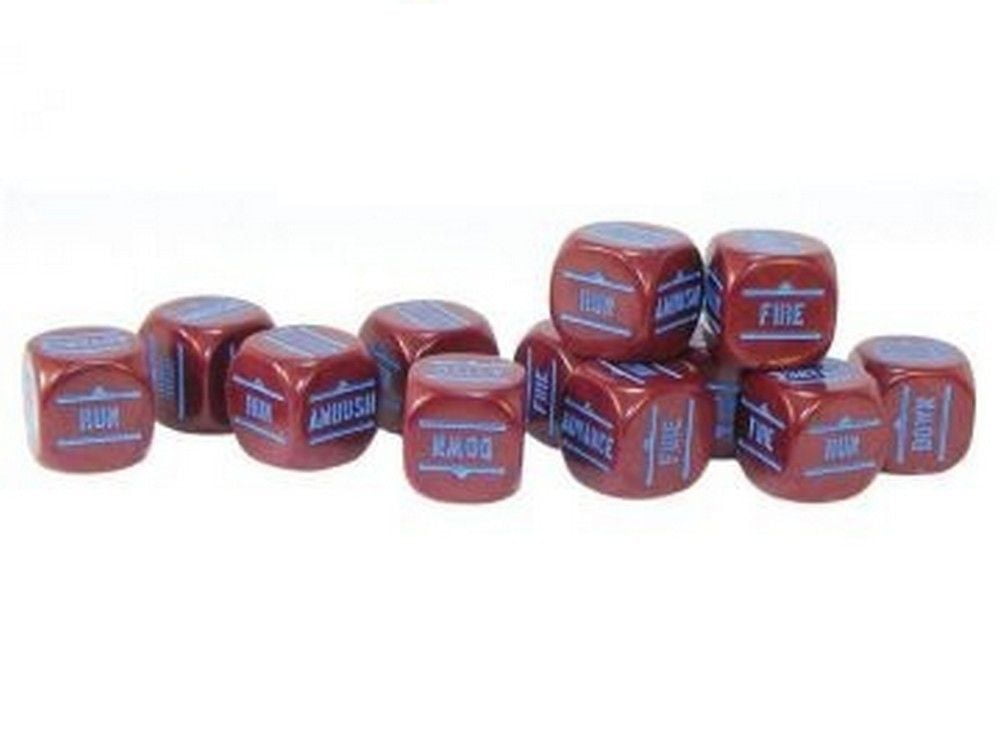 Bolt Action Orders Dice - Maroon