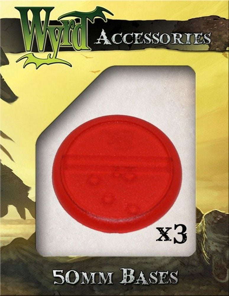 Red 50mm Translucent Bases - 3 Pack