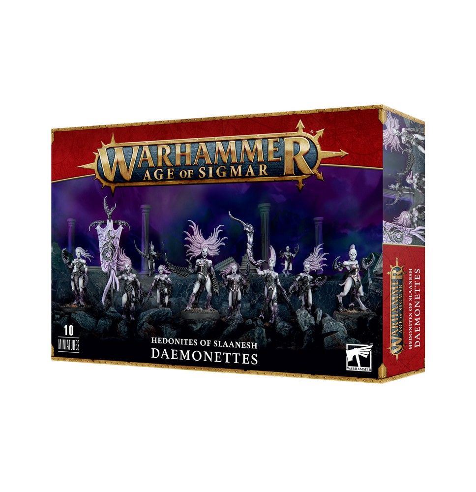 Games Workshop – Daemonettes De Slaanesh – Kit Plastique 10 Figurines, Bases 25 Mm, Détails Finement Sculptés