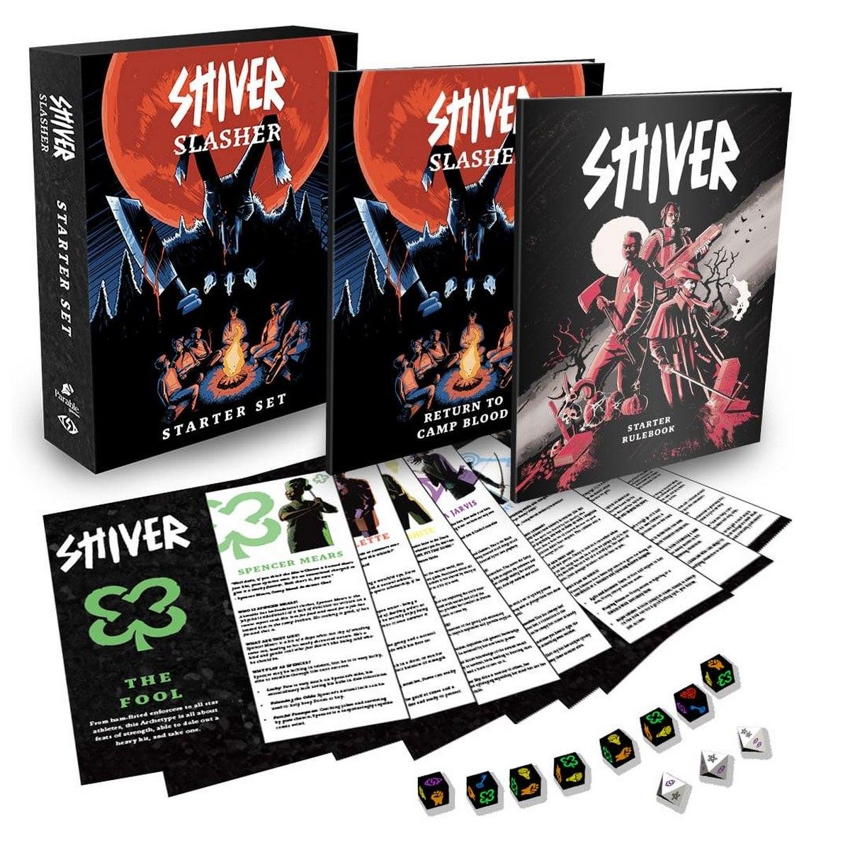 Shiver Rpg: Slasher Starter Box box view